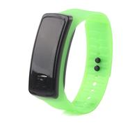 OKJHFD Sport Wristwatch,LED Watch Sports Silicone Strap Digital 12-Hour Dial Electronic Display Wristwatch Watch for Outdoor Indoor Running Climbing Fishing (Light Green)