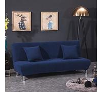 OKJK Armless Sofa Cover,Jacquard Stretch Fabric Sofa Bed Cover,Folding Without Armrests Slipcovers,Couch Cover Protector Futon Bench Covers for Home (AB06,S 120-150cm)