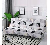 OKJK Armless Sofa Cover,Universal Waterproof All-Inclusive Stretch Big Elasticity Couch Cover, Folding Armless Sofa Bed Seat Cover (Color13,160-190cm)