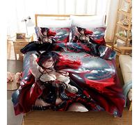 OKJK Duvet Cover,For Indoor Breathable Ethnic Style Washable Modern Style Four Seasons Universal Super Soft With Zipper Anime Ultra-Thin Microfiber Print For Hotels To Prevent Allergies Summer Wr