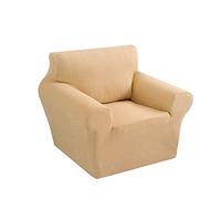 OKJK Jacquard Stretch Sofa Cover,universal Elastic Anti Scratching,for Armchair Living Room 1 Seater Couch Covers Protector Sofa (beige,1pcs armchair cover)