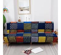 OKJK Printed pattern sofa bed covers, Stretch Folding armless sofa cover, Soft and comfortable fabric For living room sofa, for families with pets and children (style 1,S Size 120-155cm)