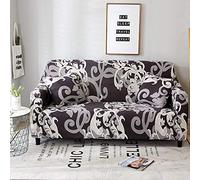 OKJK Stretch Floral Printing Sofa Covers, Sofa Slipcover 1/2/3/4 Seater,Universal,Apply To Living Room Corner,L Shap Sofa (3,3-Seater 190-230cm)