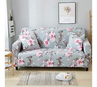 OKJK Stretch Floral Printing Sofa Covers, Sofa Slipcover 1/2/3/4 Seater,Universal,Apply To Living Room Corner,L Shap Sofa (16,2-Seater 145-185cm)
