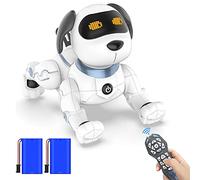 okk Remote Control Robot Dog Toy, RC Stunt Dog Robot for Kids, Interactive & Smart Dancing Electronic Pet Toy, LED Eyes for Christmas Birthday