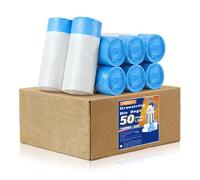 OKKEAI 50L Bin Bags White, Strong Kitchen Bin Liners, 80 Count | For Household Trash, Leak-Resistant Base, Tear-Resistant, Unscented, Easy Tie Handles