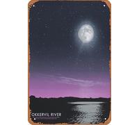 Okkervil River Athens 2018 Concert Posters Vintage Metal Tin Sign Wall Decor for Bars, Restaurants, Cafes, Pubs 12 x 8 Inch Art Print Retro Poster