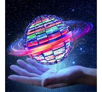 OKKIDY Flying Ball Toy, Hover Ball Flying Orb Hand Controlled Mini Drone Galactic Fidget Fly Spinner Cosmic Globe Boomerang with RGB Light Outdoor Toy Toy For 6 7 8 9 10+ Kids Boy Girl