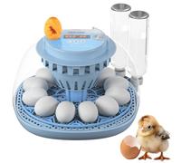 Okköbi 12 Egg Incubator with Automatic Egg Turning and Humidity Control - Egg Incubators for Hatching Eggs - Water Bottle Refill, Egg Candler, Air Vent, 360° View, Temperature Control, LED display