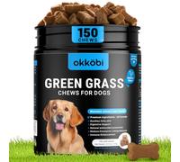 OKKÖBI Dog Urine Neutraliser for Grass - 150 Chews - Advanced Dog Wee Neutraliser for Grass - Packed with Natural Ingredients & Digestive Enzymes - Yellow Spot Lawn Repair - Chicken