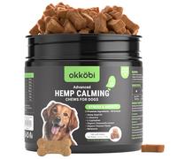 OKKÖBI Hemp Calming Chews For Dogs Anxiety 150 pcs - Dog Anxiety Relief Chews - For stress, travel, check-up, barking or grooming - Calming Treats - Duck