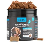 OKKÖBI Hemp Calming Chews For Dogs Anxiety 150 pcs - Dog Anxiety Relief Chews - For stress, travel, check-up, barking or grooming - Calming Treats - Chicken