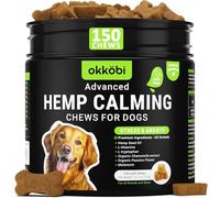 OKKÖBI Hemp Calming Chews For Dogs Anxiety 150 pcs - For stress, travel, check-up, barking or grooming - Calming Treats - Dog Anxiety Relief Chews - Duck