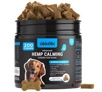 OKKÖBI Hemp Calming Chews For Dogs Anxiety 200 pcs - Dog Anxiety Relie