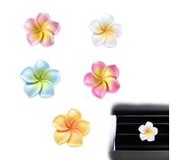 OKKRMGZ 5 PCS Car Flower Vent Clips for Air Freshener Cute Hibiscus Clip Accessories for Car Decorations Interior Flowers Air Vent Clip Set for Women’s Stylish and Fun Auto Decor(5 Colors)
