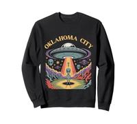 Oklahoma City Alien UFO Abduction Retro Sci-Fi Art Sweatshirt
