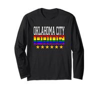 Oklahoma City Pride Gay Lesbian Queer LGBT Rainbow Flag Long Sleeve T-Shirt