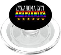 Oklahoma City Pride Gay Lesbian Queer LGBT Rainbow Flag PopSockets PopGrip for MagSafe