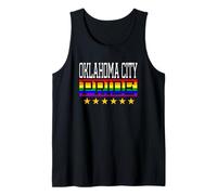 Oklahoma City Pride Gay Lesbian Queer LGBT Rainbow Flag Tank Top