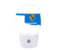 Oklahoma Flag Map Funny Auto Sensor Night Light Plug in Wall