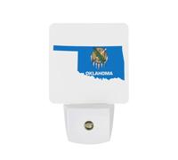 Oklahoma Flag Map Funny Auto Sensor Night Light Plug in Wall