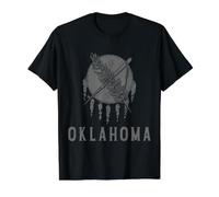 Oklahoma Flag Vintage Pride Value Graphic T-Shirt, Men, Black, S