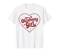 Oklahoma Girl Heart State Retro OK Girls T-Shirt