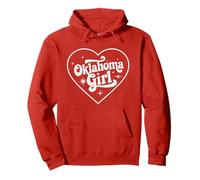 Oklahoma Girl Retro OK Girls Heart State Pullover Hoodie
