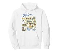 Oklahoma, OK USA, Maps, Icons Pullover Hoodie