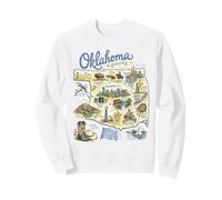 Oklahoma, OK USA, Maps, Icons Sweatshirt