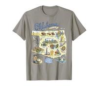 Oklahoma, OK USA, Maps, Icons T-Shirt