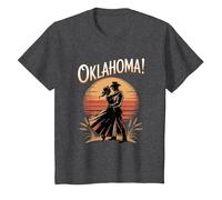 Oklahoma Retro Musical Theater Broadway Theatre T-Shirt, Youth, Dark Heather Grey, Medium