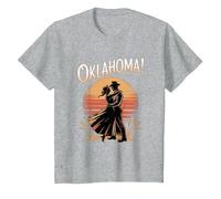 Oklahoma Retro Musical Theater Broadway Theatre T-Shirt, Youth, Heather Grey, Small