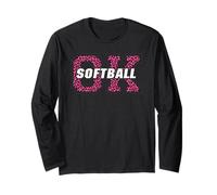 Oklahoma Softball Vintage Pink Animal Style Initials Art Long Sleeve T-Shirt