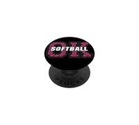Oklahoma Softball Vintage Pink Animal Style Initials Art PopSockets Adhesive PopGrip