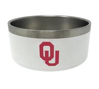 Oklahoma Sooners 32 Oz Stainless Steel Dog Food & Water Bowl - NCAA Officially Licensed