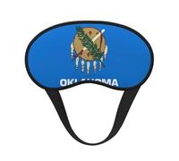 Oklahoma State Flag Blackout Sleep Mask with Elastic Band Design Fits All Head Shapes Ideal for Travel Office and Shift Work