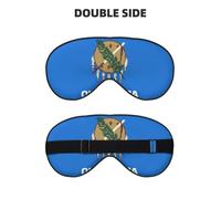 Oklahoma State Flag Comfortable Sleeping Aid Soft Eye Mask Adjustable Blackout Cover Reversible Night Rest