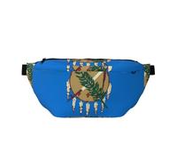 Oklahoma State Flag Crossbody Waist Pack - Large Capacity Lightweight Sling for Outdoor Sport, Travel, Shopping