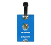 Oklahoma State Flag Golf Bag Privacy Label, Detachable Briefcase (3.3 * 2.1 inches), Children's School Bag, Sports Bag Label, Travel Luggage Label