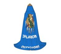 Oklahoma State Flag L Printed Halloween Wizard Cape | Themed Party Costume | Adult/Youth Cosplay Cape | Sizes S M L