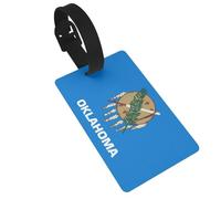 Oklahoma State Flag Luggage Tags for Suitcases - Durable PVC ID Tags with Detachable Straps for Travel, Backpack, Golf Bag, Anti-Loss