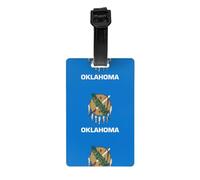 Oklahoma State Flag Luggage Tags, Stylish, Waterproof and Durable Luggage Identifiers, Ensure Your Travel is Safe and Orderly.