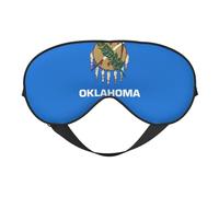 Oklahoma State Flag Print Eye Mask,Soft Blackout Blindfold Eye Cover for Women Men Full Night's Sleep,Travel