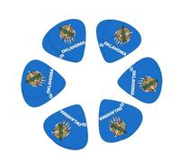 Oklahoma State Flag Print Guitar and Ukulele Picks For Music Lovers 12 PCS Mixed Gauges(0.46/0.71/0.96mm)