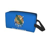 Oklahoma State Flag Print Travel Storage Bag for Men Women,Large Capacity Organizer Portable Toiletry Bag