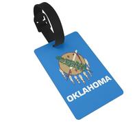Oklahoma State Flag Printed Backpack ID Labels Versatile Suitcase Tags for Golf Bags and Musical Instrument