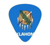 Oklahoma State Flag Printed guitar picks for acoustic, electric, and band players, 12 pieces in 3 different thicknesses