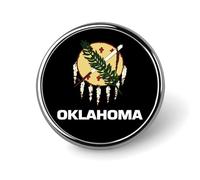 Oklahoma State Flag Round Lapel Pins Button Brooch Pin Badge Clothes Accessories for Men Women