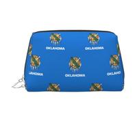 Oklahoma State Flag Travel Makeup Bag with Compartment,Portable Cosmetic Organizer Bags,Toiletry Bag